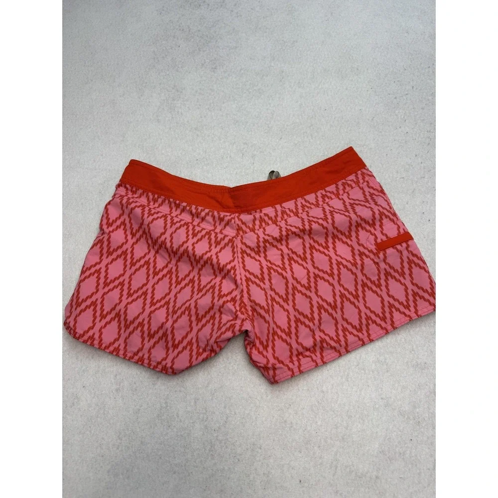 Patagonia‎ Wavefarer Board Shorts Womens 12 Pink Ikat Swim Lined Pockets